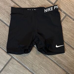 Nike Black Shorts with White Swoosh